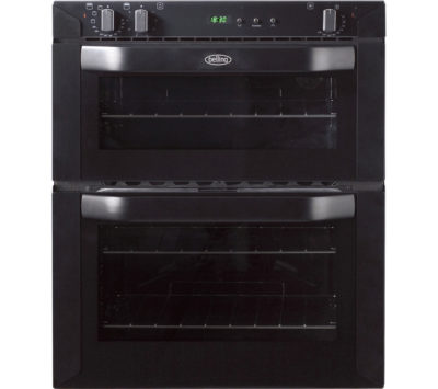 BELLING  BI70FP Electric Built-under Double Oven - Black